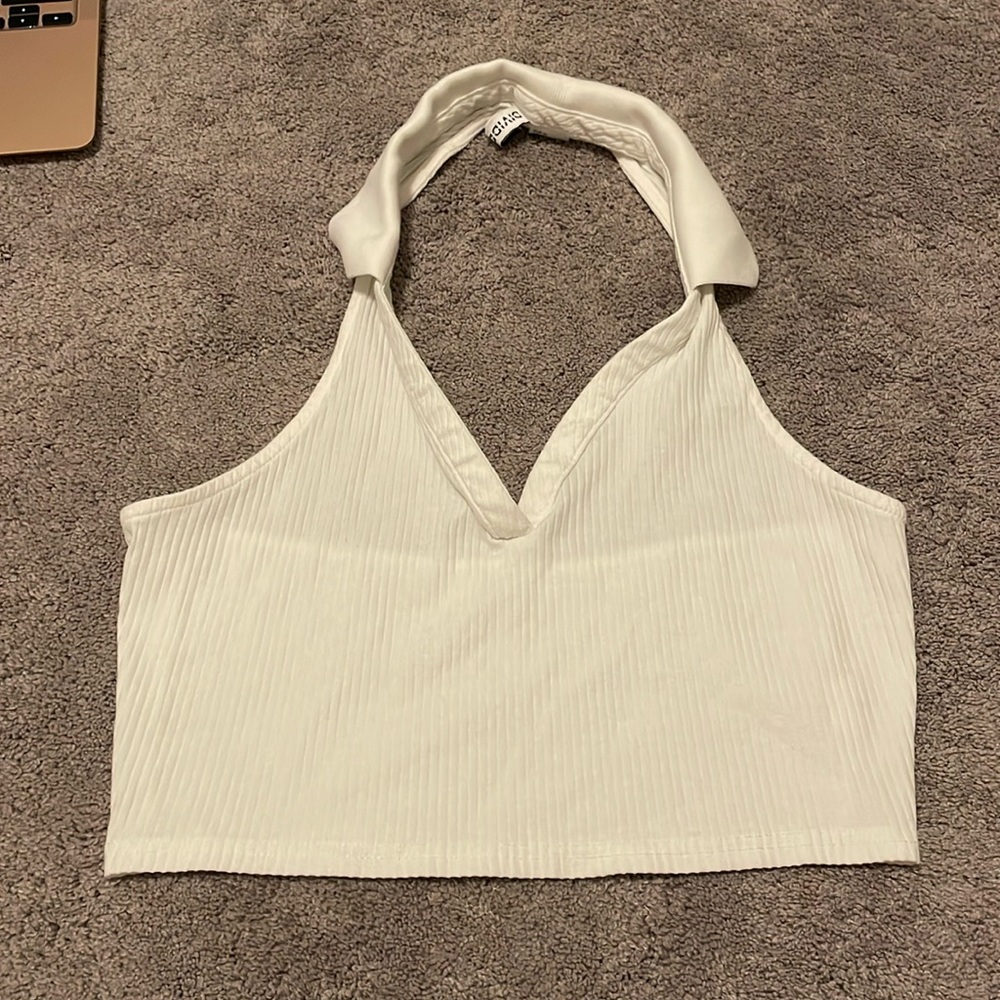 Halter Collar Crop Top